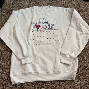 Vintage Miller Lite White Graphic Crewneck